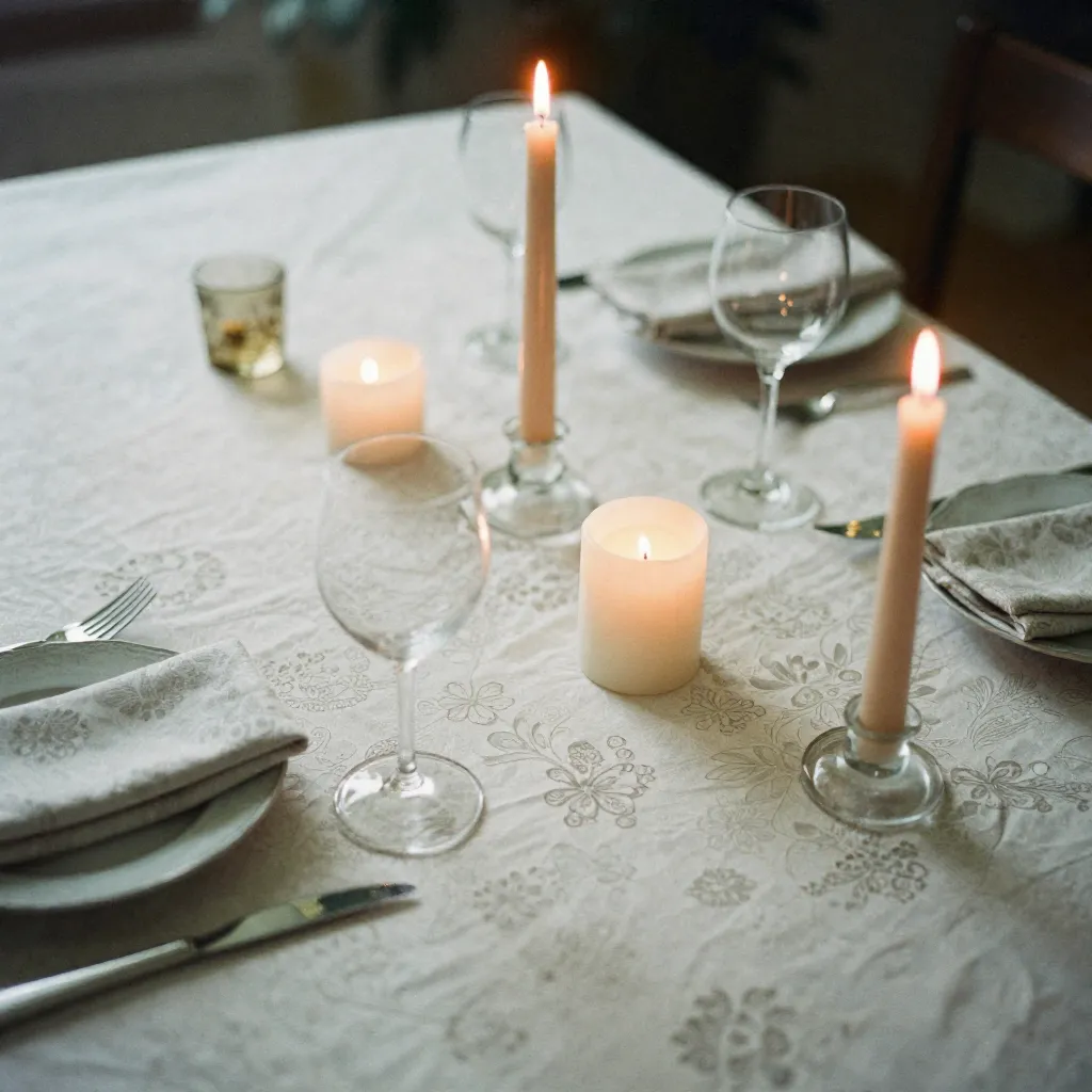 Sophisticated dinner table arrangement