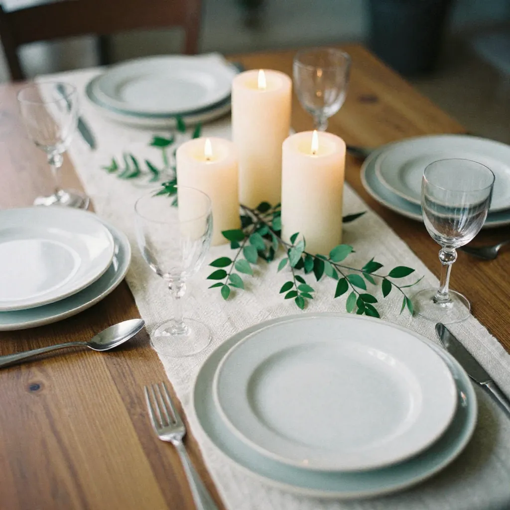 Candle placement and lighting design